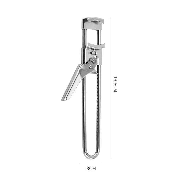 Non-slip Stainless Steel Can and Bottle Opener, Adjustable Handheld Can Opener for Easy Use