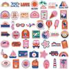 50-Pack Creative Travel Cartoon Stickers for Journals and DIY Phone Cases