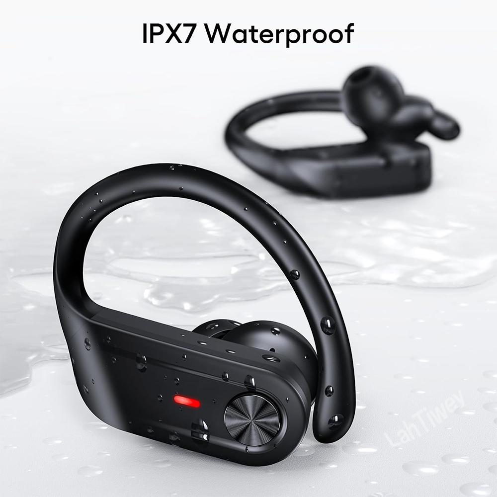Bluetooth 5.4 Wireless Earbuds Waterproof Sports Over-Ear Hooks Earphones with Mic for Sports Running Workout Gym 80Hrs Palytime
