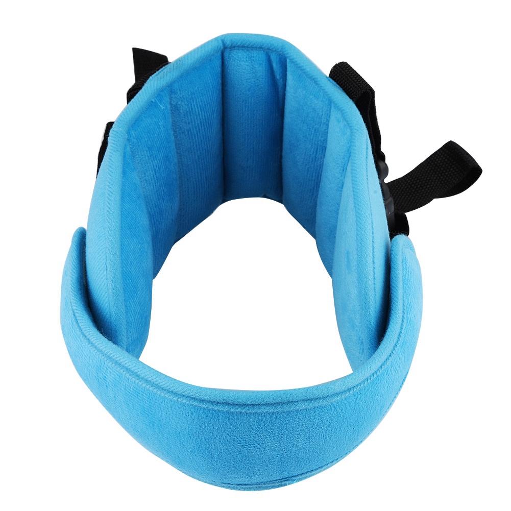 Car Seat Headrest Pillow Sleeping Head Support Pad Fixing Band for Kids Baby (Gray)