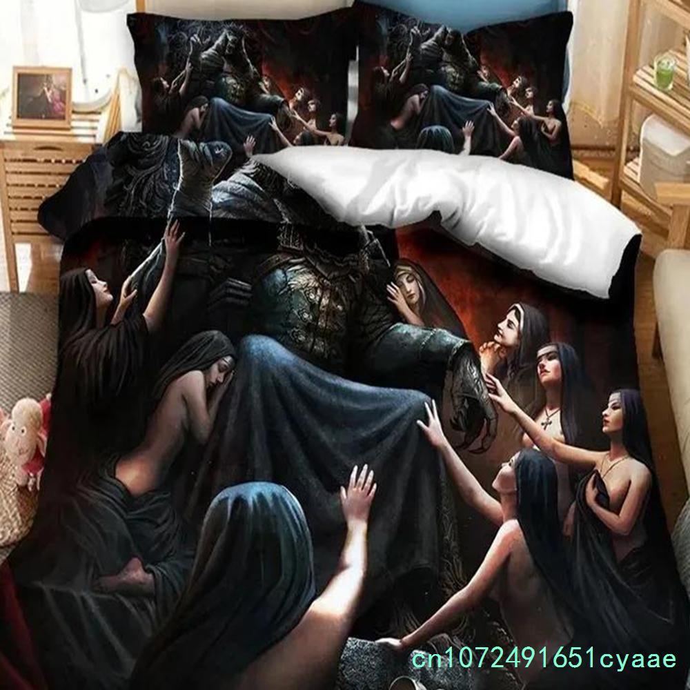 Zestaw pościeli 3D Print Powerwolf Band Poszwa na kołdrę Zestaw do łóżka Poszwa na kołdrę Poszewka na poduszkę Kołdra Rozmiar King Queen Chłopcy Dorośli Zestaw pościeli