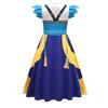 Kids Girls Anime Cartoon POP Singer Super Star Rumi Mira Zoey Printed Pleat Ruffle Dress Bag Set Halloween Cosplay Costumes