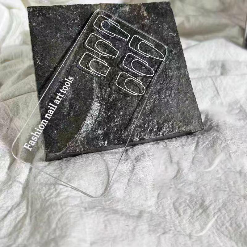 

Палитра для обучения акриловому нейл-арту, многоразовая, прозрачная, утолщенная, для маникюра, цветочная линия, цветная доска для рисования, инструмент белый