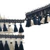 Luxurious Fringed Curtain Drapery Tassels with Lace Trim High-end Throw Pillow Cover Accessories Fringe