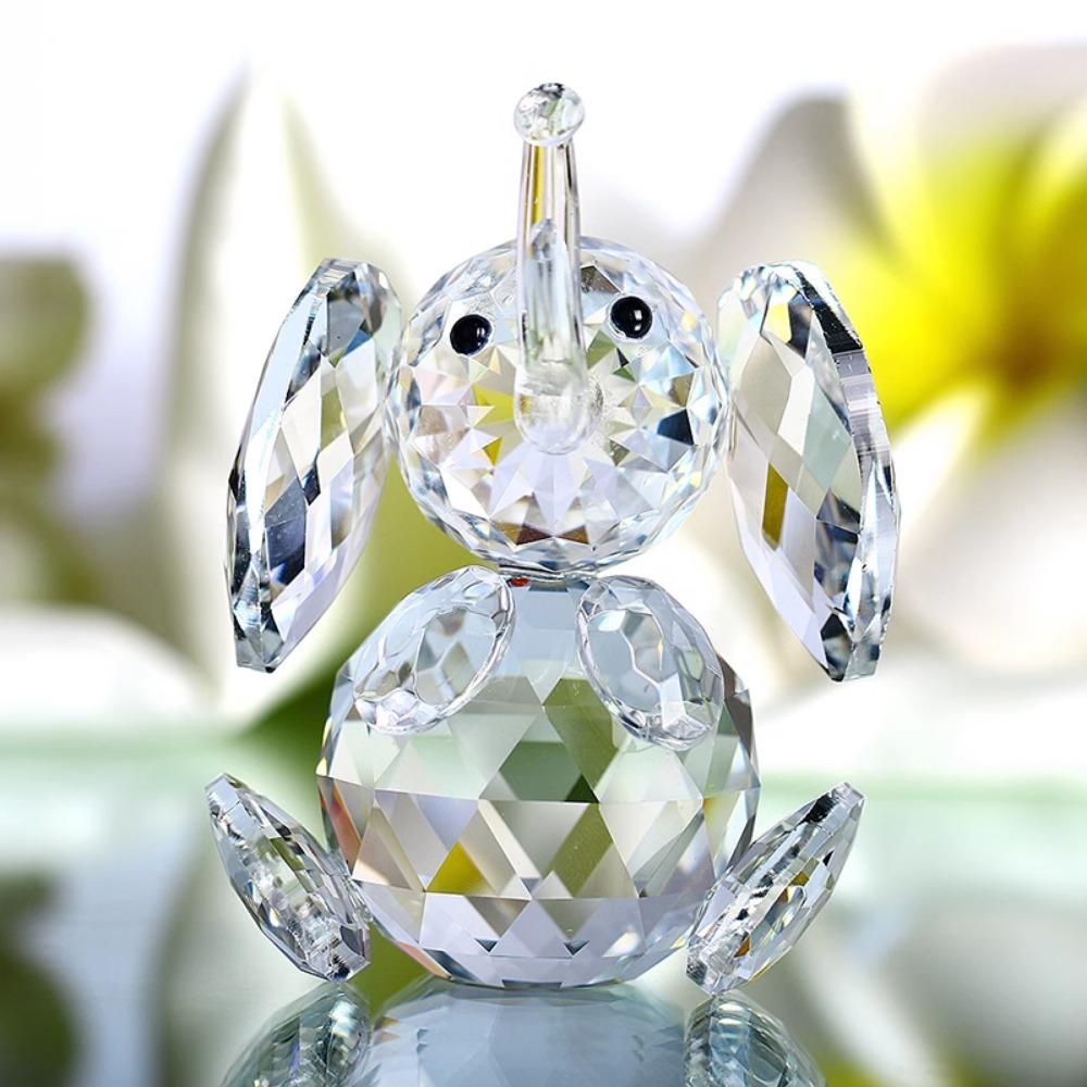 

Праздничный подарок Рождественский арт-стиль Хрустальные животные милый слон мультфильм стол украшения для ТВ-шкафа слон счастливый украшения для дома подарок на день рождения