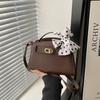 Fashionable Silk Scarf, Stylish and Versatile, Simple Texture, Single Shoulder Cross-body Handbag and Clutch Bag