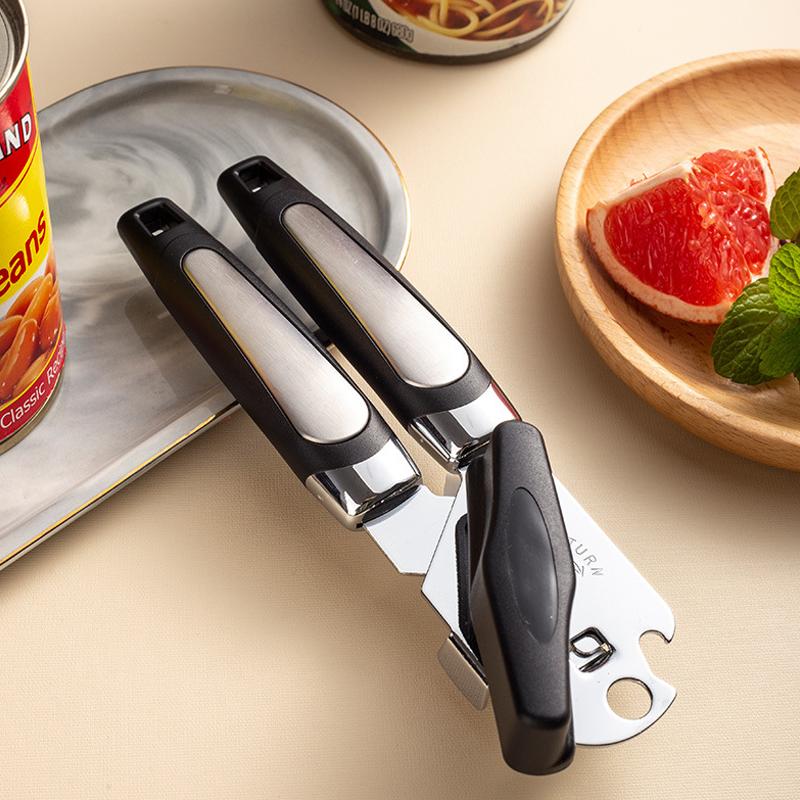 New Stainless Steel Can Opener Multifunctional Professional Tin Manual Side Cut Can Opener Beer Bottle Opene Kitchen Gadgets