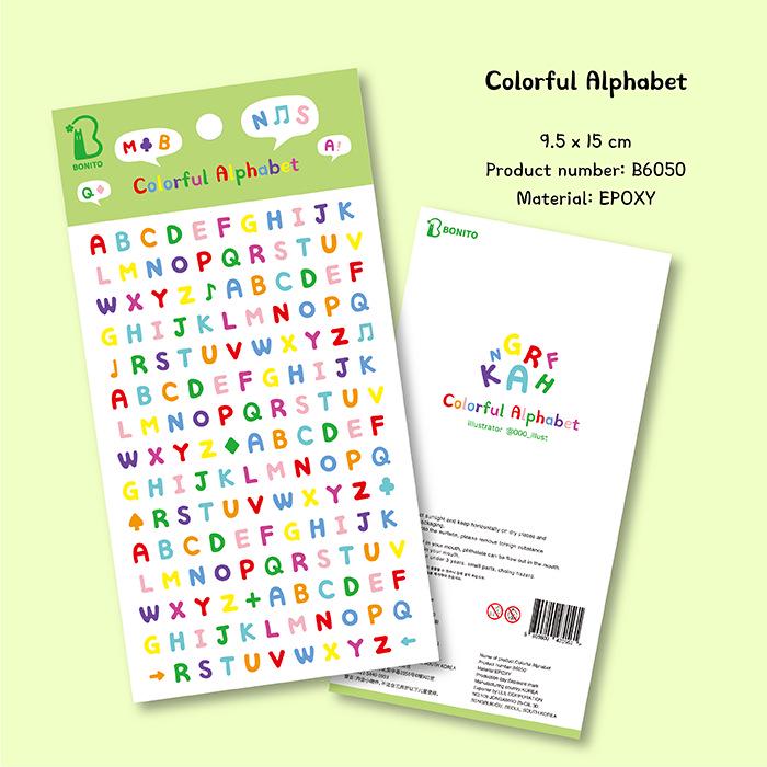 Dopamine Kid's 1st Birthday Cartoon Face & Alphabet Epoxy Stickers for Photo Props