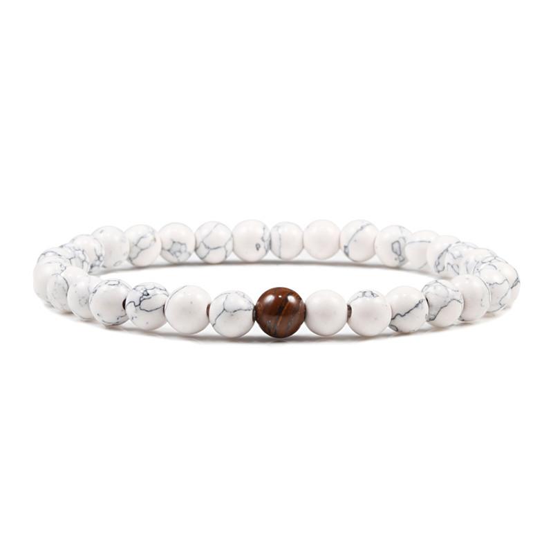 Classic Natural Stone Beaded Bracelet Men Bracelets Women 31+1 Beads Creative Gift for Lovers Best Friend Jewelry Pulsera Mujer
