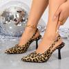 Fashion Fashionable Pointed Toe Shallow Mouth New High-heeled Shoes Summer Elegant Buckle Decorated Stiletto Black Women's Shoes