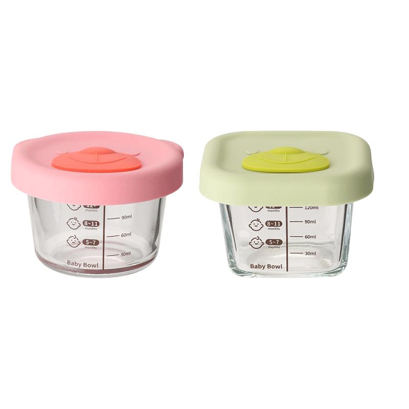 

Контейнеры для хранения детского питания Baoshu из силикона и стекла (2-Pack)
