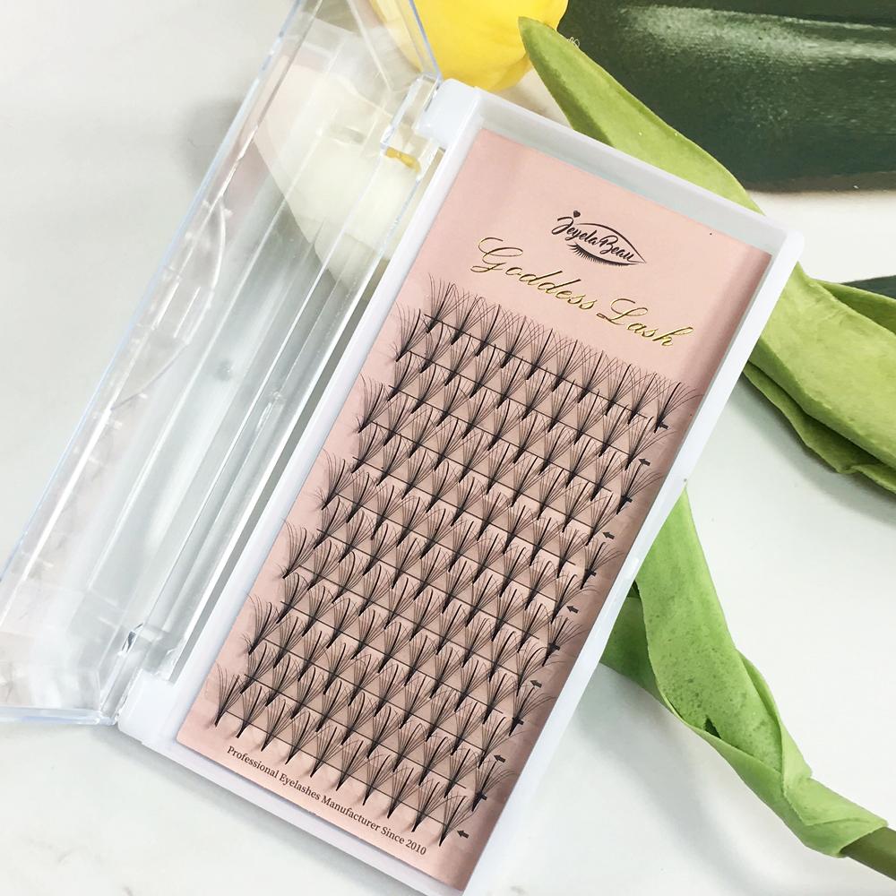 Goddess Wispy Premade Fans Pointy Base 9D/13D Russia Volume Eyelash Extension Individual Lashes Faux Mink Lash
