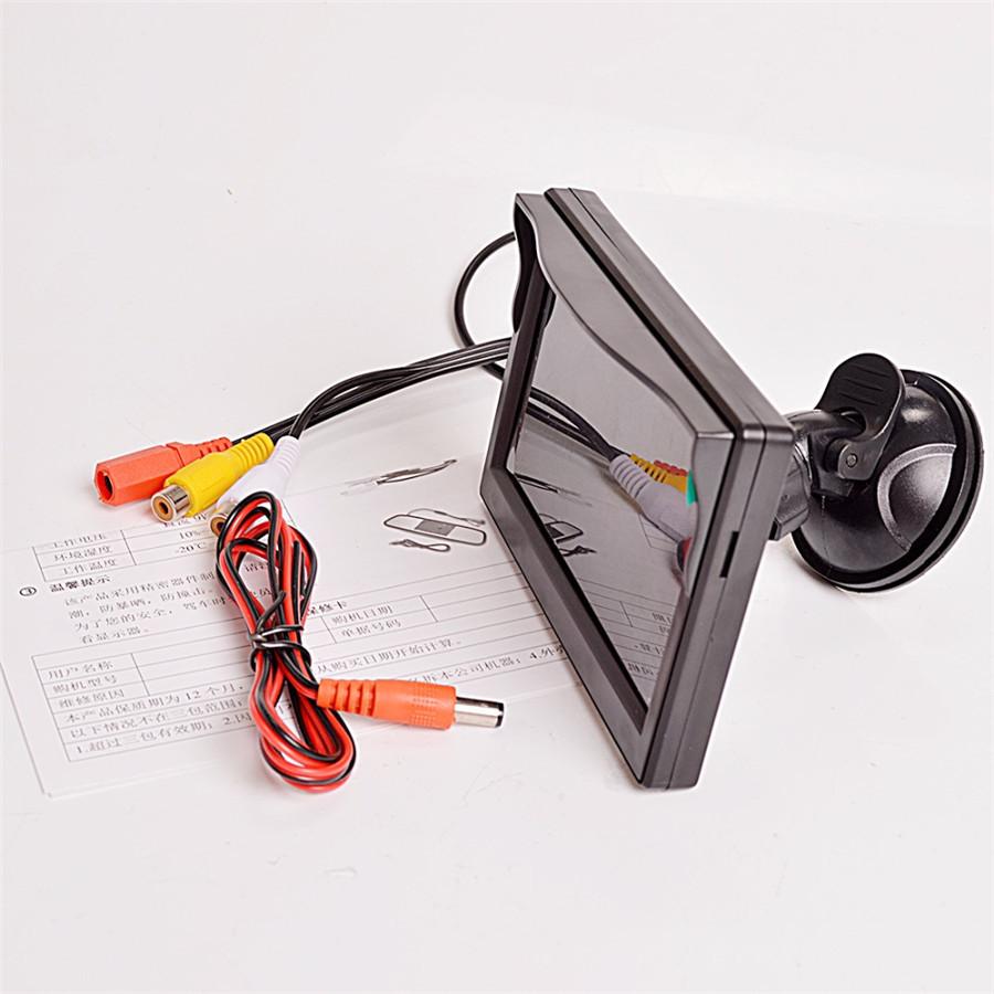 5 Inch Car Monitor TFT LCD HD Digital +8LED HD Dynamic Trajectory Car Rearview Camera Reverse Parking Waterproof