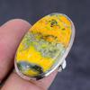 Natural Bumble Bee Jasper Gemstone 925 Sterling Silver Jewelry Ring Size 7 R1I27