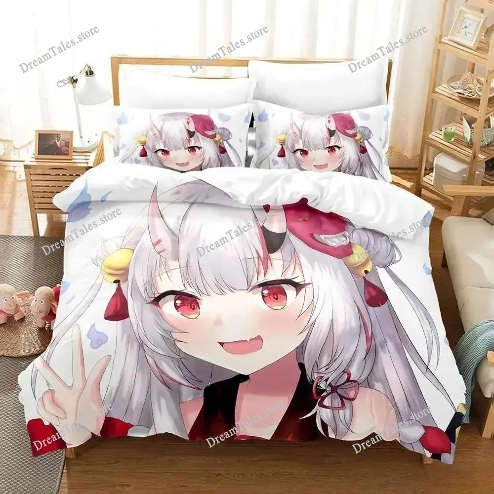 Kawaii Nakiri Ayame Bedding Set Single Twin Full Queen King Size Bed Set Aldult Kid Bedroom Duvetcover Sets Bed Sheet Set