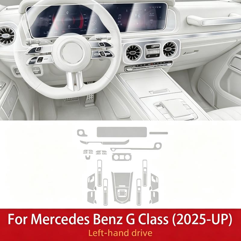 For Mercedes Benz G Class 2025-2026 Car Interior Transparent TPU Protection Film PPF Center Control Navigation Screen Film
