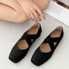 Square head Mary Jane women's shoes 2025 autumn new French not tired feet single shoes women's versatile high-end ballet shoes