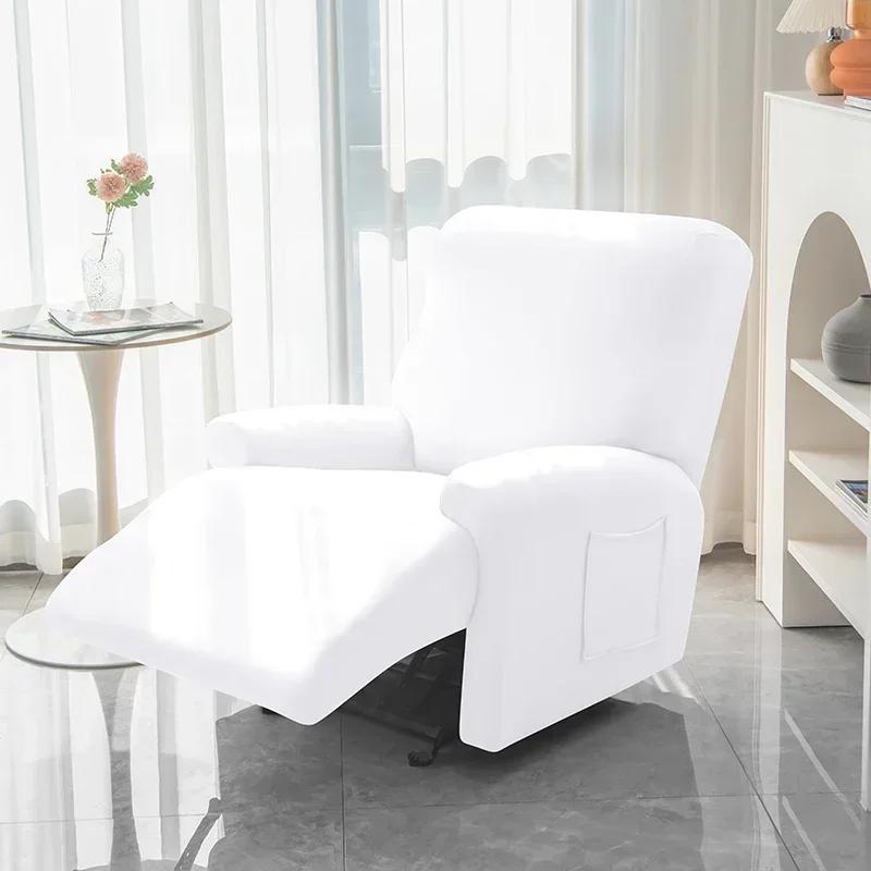 1 3 Seat Recliner Sofa Cover for Living Room Elastic Reclining Chair Cover Protection Non-slip Relax Armchair Couch Slipcovers