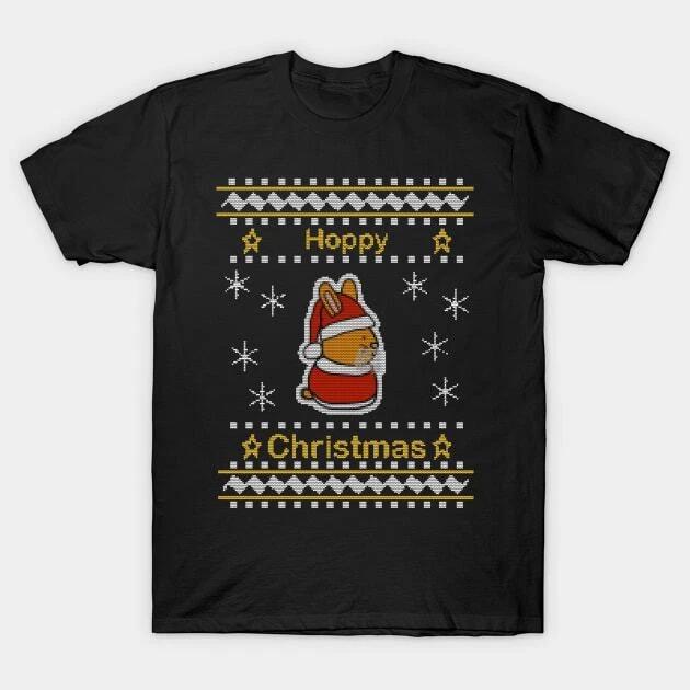 Knitted Bunny Rabbit Christmas Sweaters Made in Australia T-Shirt 3XL