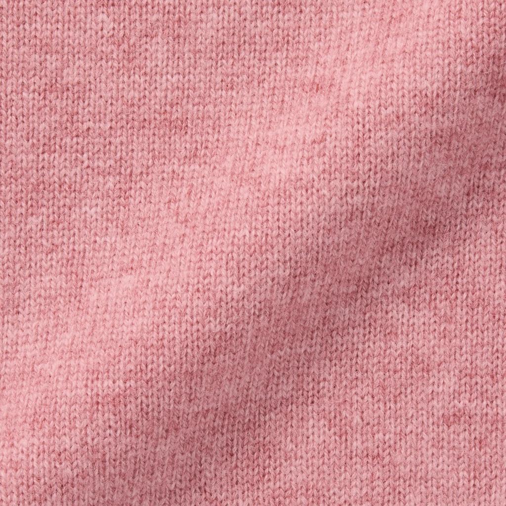 MUJI Washable Wool Crew Neck Size BA1P4A4A Women's Mid-Gauge Sweater, Pink, XXL,