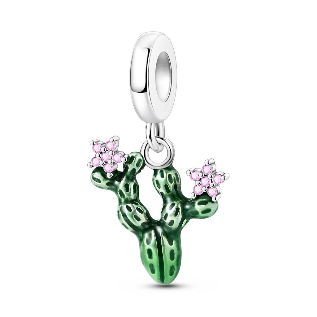 Green Charm Bead Charms Authentic copper Bead Charms Shamrock Avocado Pendants Ideal For Bracelets Making Woman Jewellery Gift