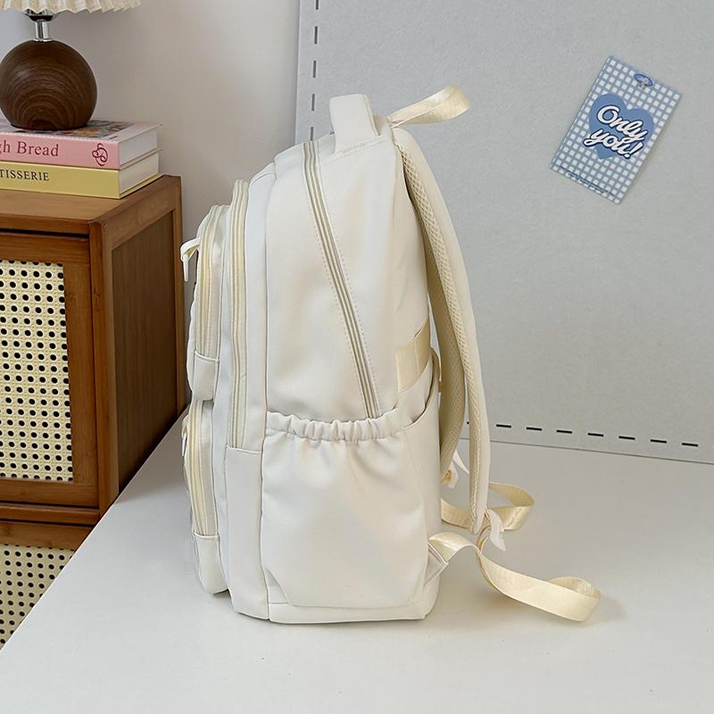 Women's Solid Color Backpack Student Schoolbag Outdoor Small Backpack