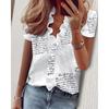 PEYWOW Women's Fashion Casual Summer Spring Autumn Winter V-Neck  Blouses & Shirts