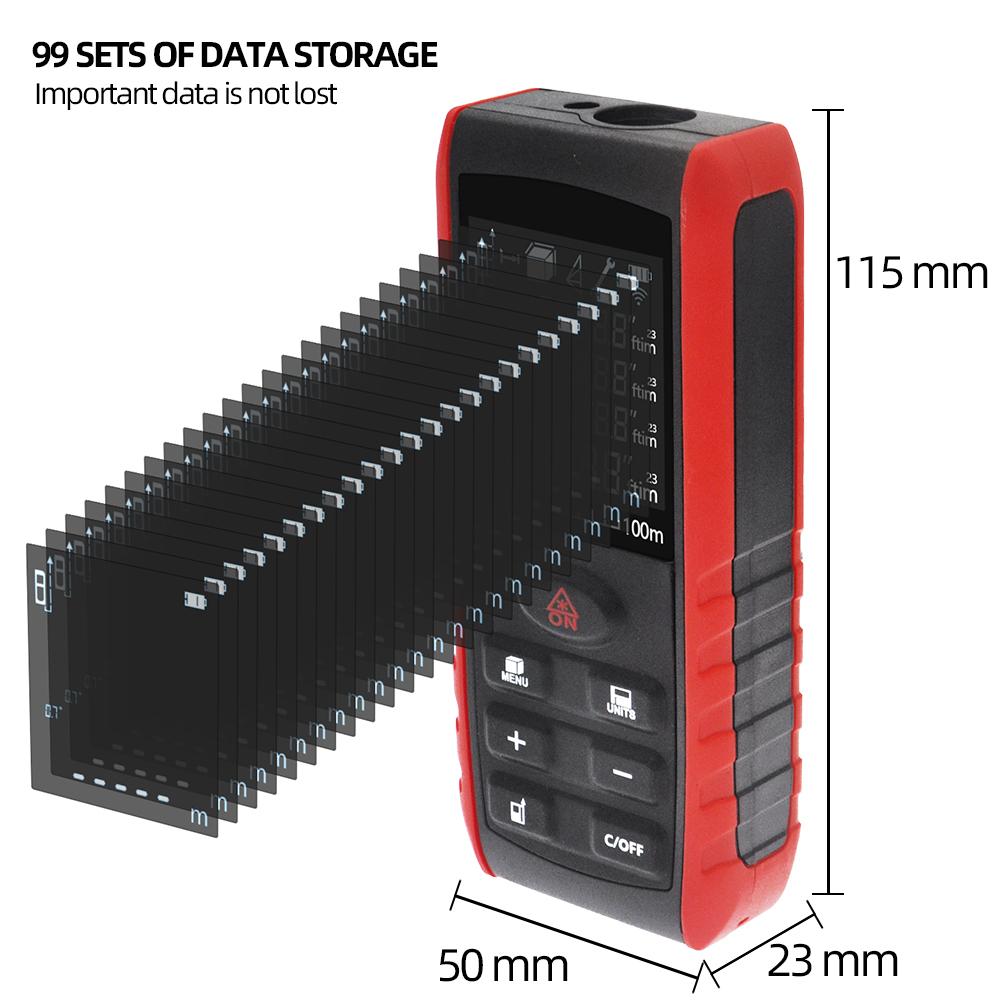 Professional Laser Rangefinder 40M 60M 100M Laser Distance Meter Trena Laser Tape Range Finder Build Measure Device Ruler