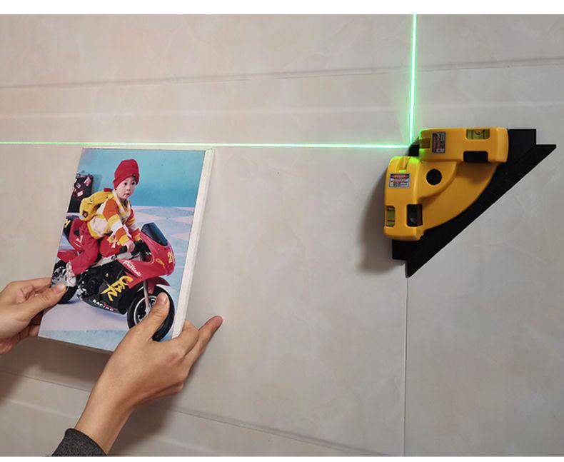 Högprecision Multifunktionell Infraröd Laser Rätvinklig Golvnivålinjal 90°