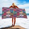 Summer Tropical Ocean Wave Beach Towel Starfish Seashell Print Polyester Bath Towel Quick Dry Sand Free for Swim Pool Travel