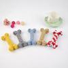 Dog Rope Toy Bone Shaped Dog Chew Toy for Teething Training Interactive Play Cotton Rope Pet Toy for Small Medium Dogs