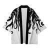 Octopus Print Lös japansk Streetwear Cardigan Dam Herr Harajuku Haori Kimono Cosplay Top Shirts