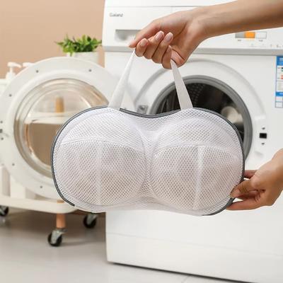 Reißverschluss BH Wäschebeutel Anti-Verformung Polyester Unterwäsche Wäschebeutel Netzdesign Interner Stützrahmen