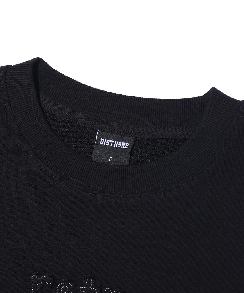 DISTN9NE Retro Logo Sweatshirt Lp3Tf615_Black