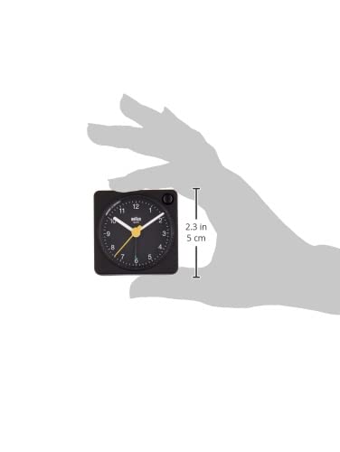 [Officially Imported] BRAUN Analog Alarm Table Clock, Black, BC02XB