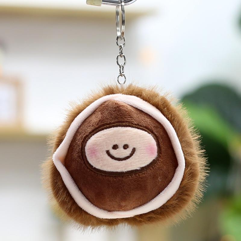 

New Plush Toy Chestnut Pendant Doll Doll Melon Seed Keychain Bag Hanging Ornament Rag Doll 10Cm