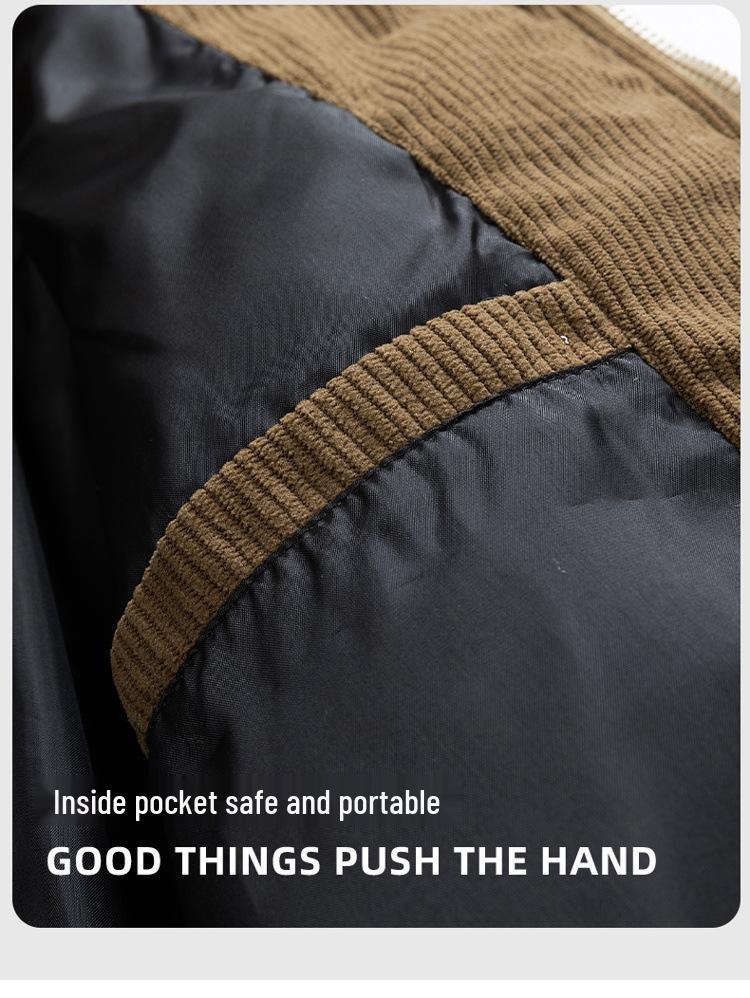 Men's Winter Hooded Cotton Jacket - European Size, Warm & Thick, Detachable Hood, Casual Style.
