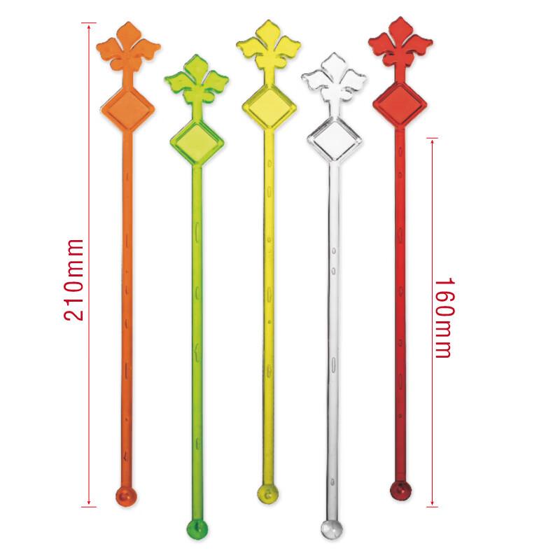 

Shangqi Plastic Flower Cocktail Stirrers Set