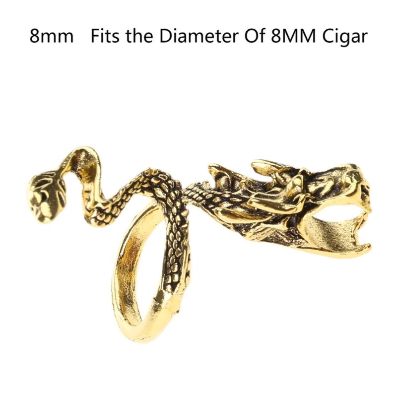 Creative Metal Golden Dragon Ring Cigarette Clip Driving Game Guitarist Perfect Universal Decor Gifts for Men Women