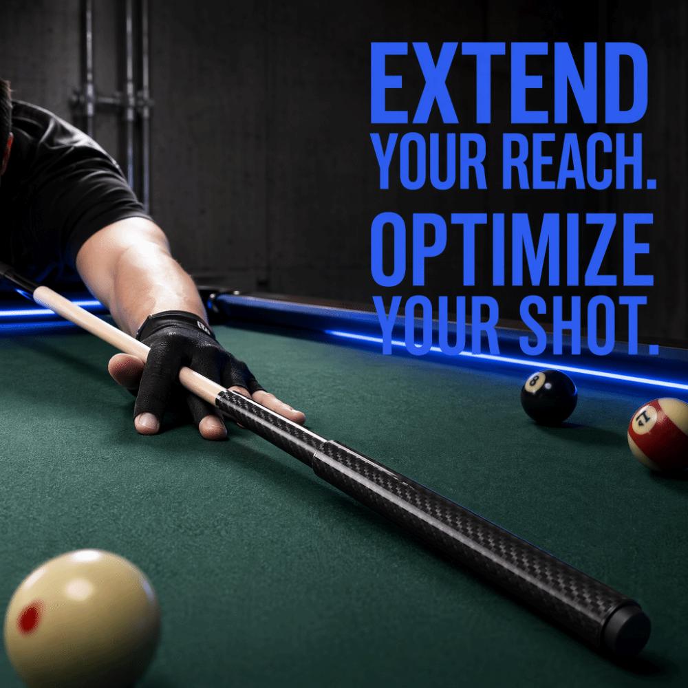 Black Billiard Cue Extender Carbon Fiber Cue Extension Black Billiard Billiard Games