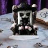 Halloween Ghost Witch Table Sign with Base 2D Flat Acrylic Spooky Female Ghost Decoration Holiday Party Home Office Desktop Ornament