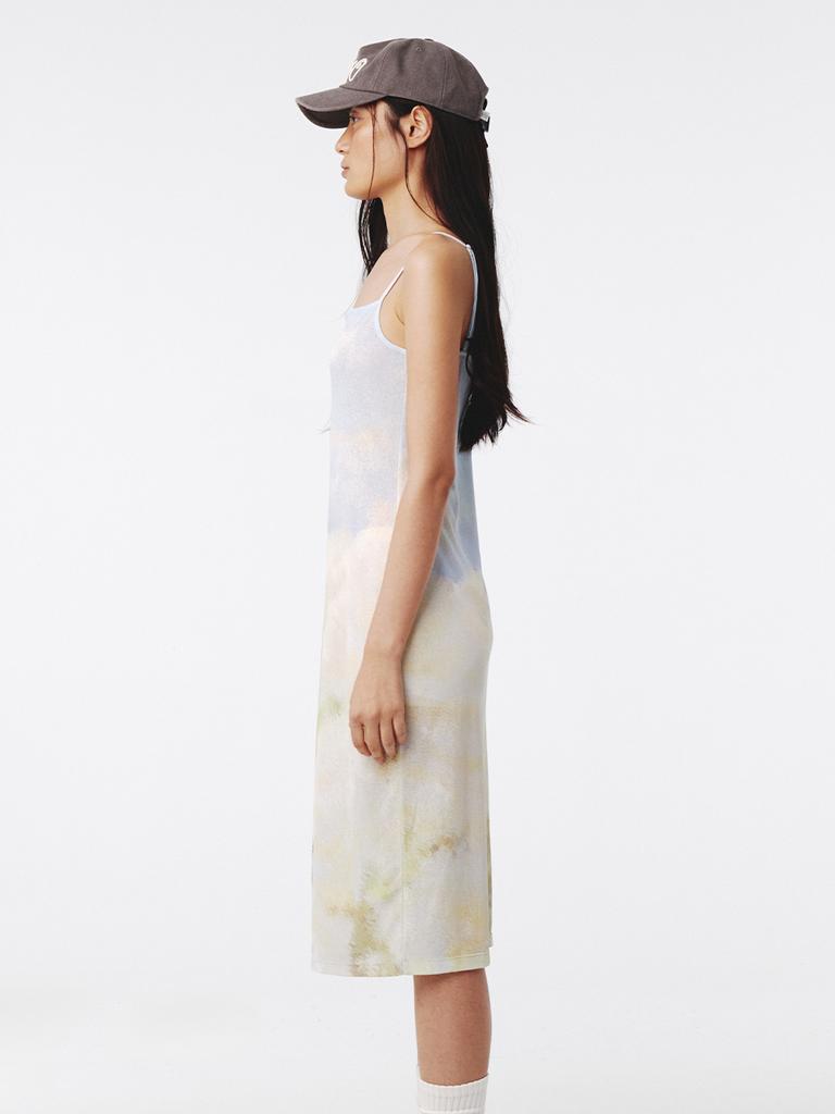 Gijun Print Long Dress Print Flower