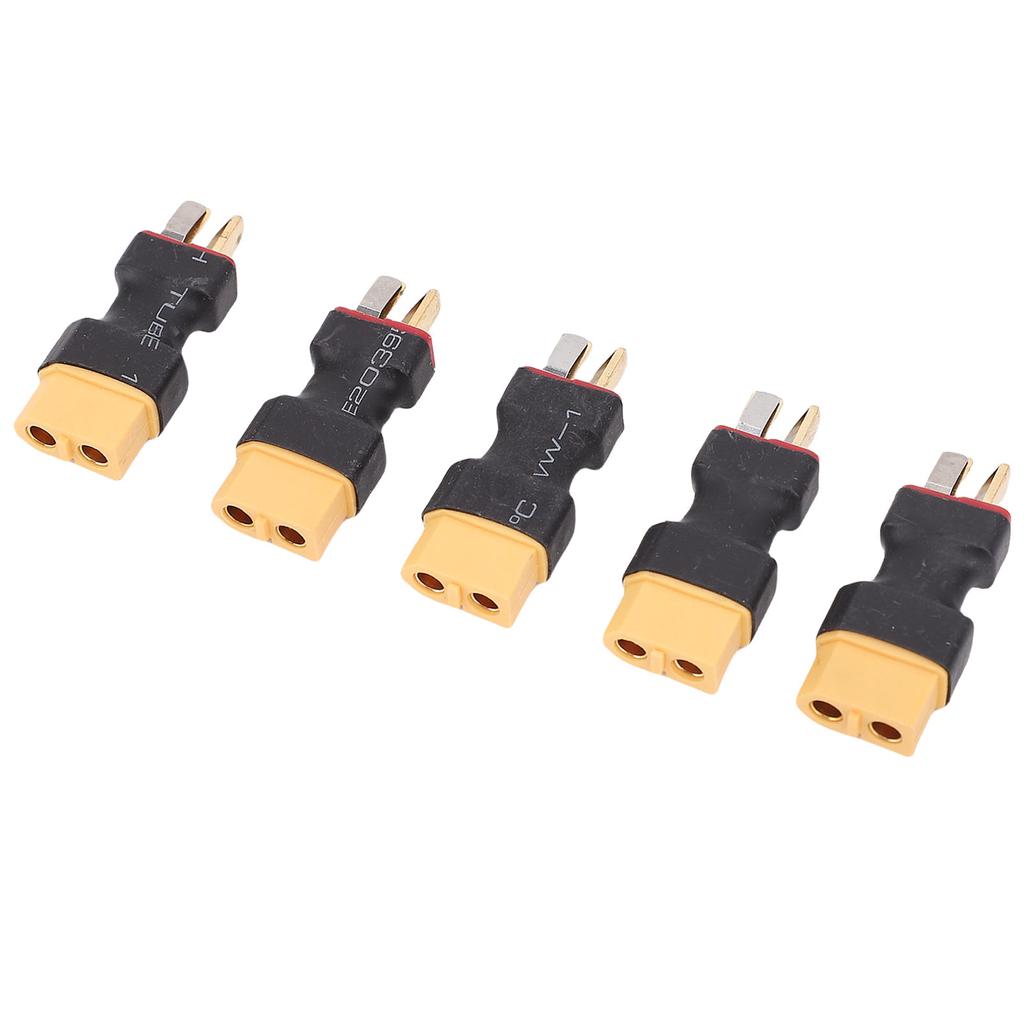 5PCS Male XT60 To Male T Plug Connector Adapter Secure Connection Easy Installation for RC Car LiPo Battery Charger