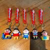 Crayon Shinchan Keychain Shinchan Key Ring Basketball Wall Sticker Cartoon Merchandise Shinchan's Daily Gift Y2k Fashion Toys