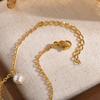 Stainless Steel Imitation Pearl Fashion Tassel Y Shape Necklace For Women Choker Clavicle Chain Wedding Party Jewelry Gitfs