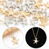 50pcs/lot CCB Starfish Charms Marine Animal Pendants For Jewelry Making DIY Bracelet Necklace Pendant Keychain Accessories