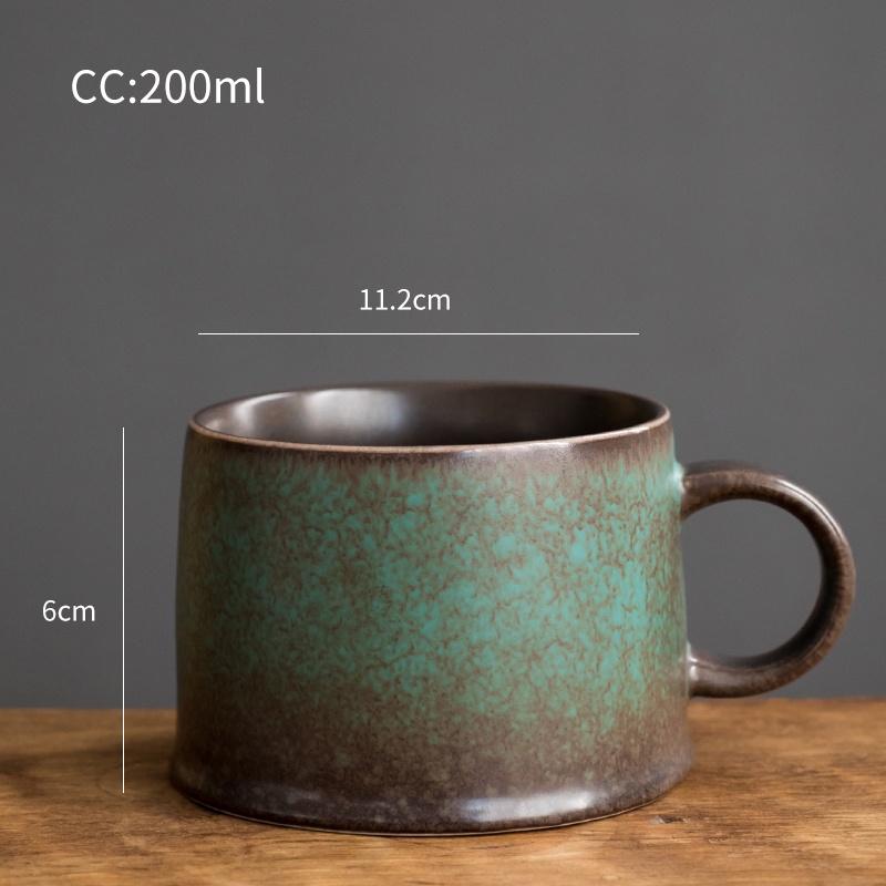 200ml Turquoise Green Ceramic Coffee Cup Creative Mug