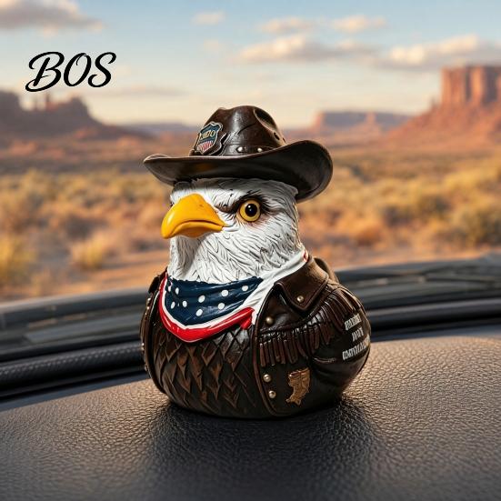 Military Enthusiast Collectible Duck Figurine, Patriotic Veteran Ornament for Car Dashboard, Resin Veterans Independence Day Memorial Statue,