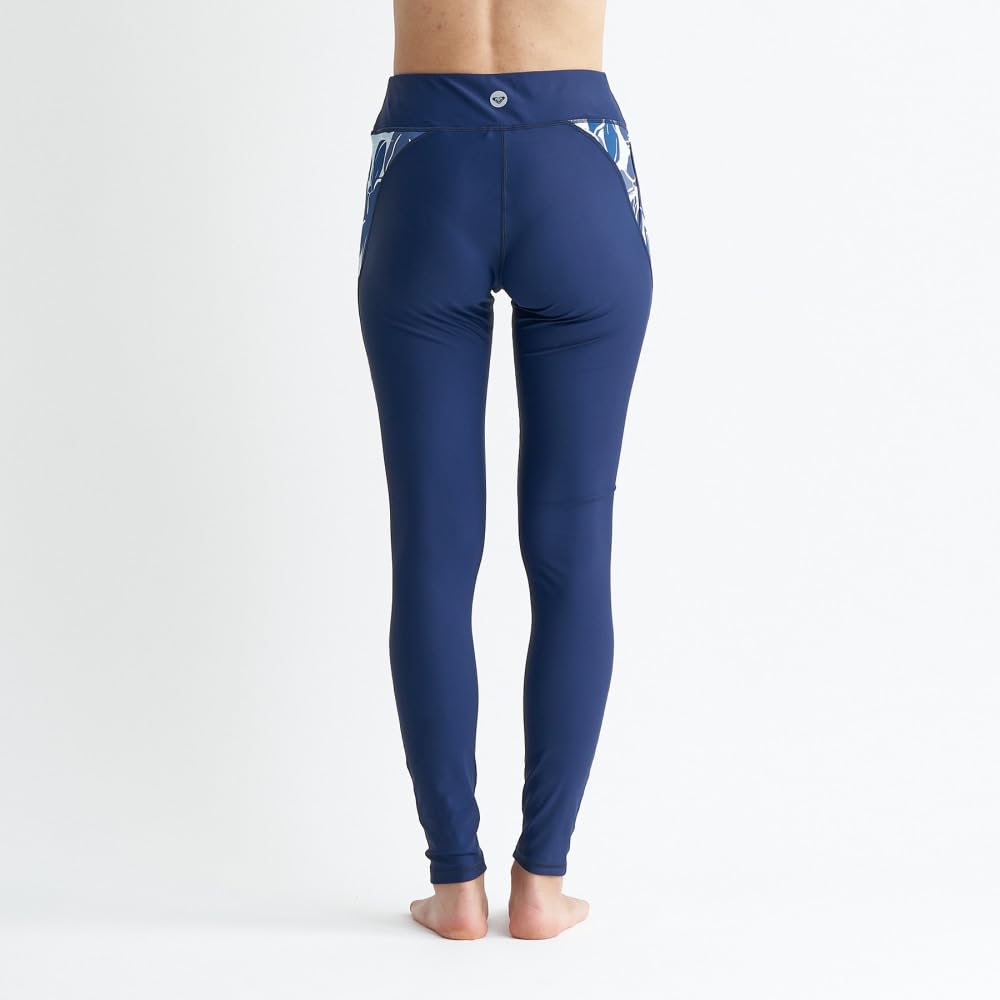 Roxy Amphibious Print Solid RPT241509 BLU Women's Leggings, Color,
