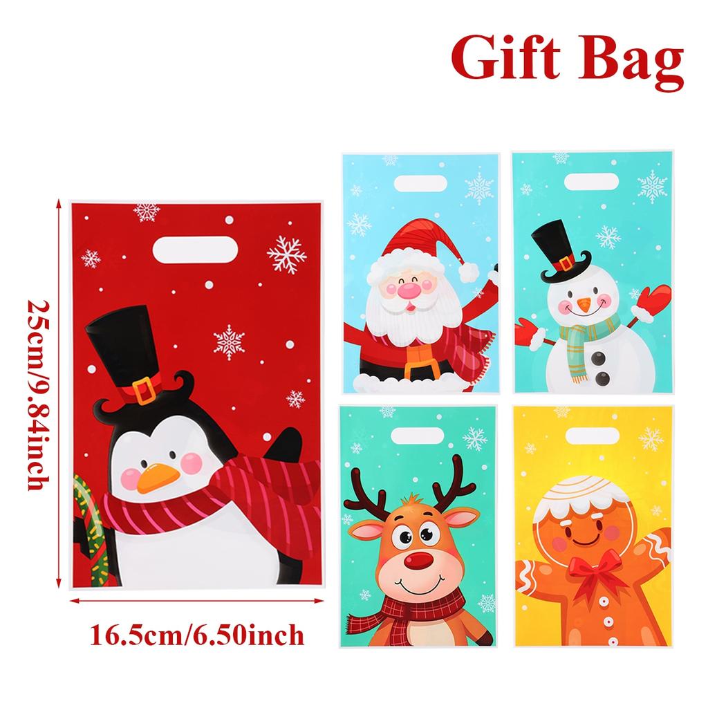 Sacs Cadeaux de Noël Décorations Joyeux Noël pour la Maison 2025 Navidad Natal Xmas Ornement Bonbons Biscuits Sacs Pratiques Nouvel An 2026